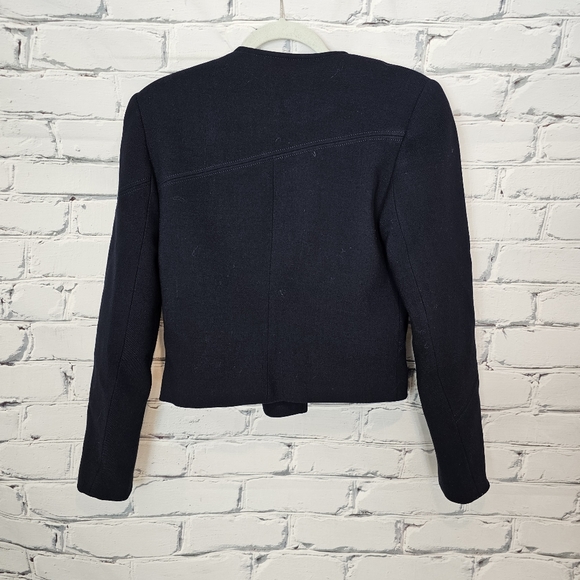 Carven Navy Asymetric Zip Jacket - Picture 2 of 7